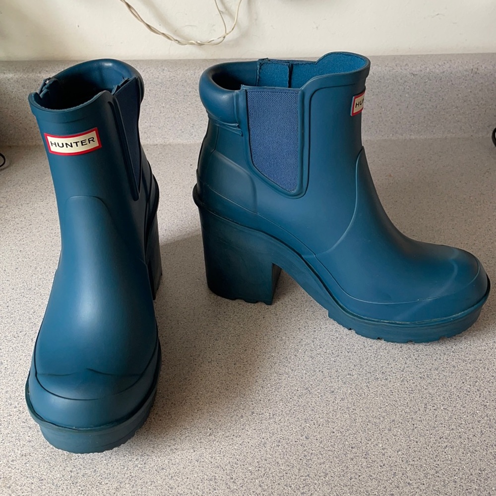 Hunter Chelsea Block Heeled Rainboots